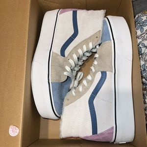 Vans high tops multicolored Sherpa lined.